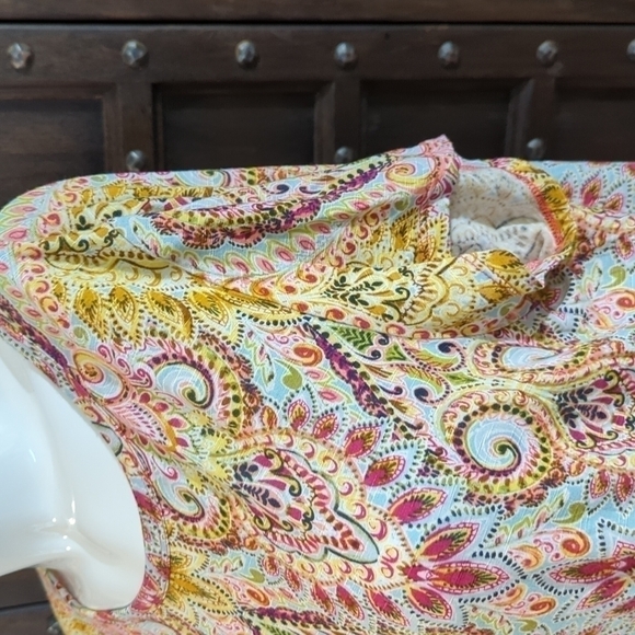 SOFT pastel size L Westport 1962 fun and soft short sleeve ladies top. - Picture 4 of 6